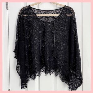 Express Black Lace Shawl/Blouse